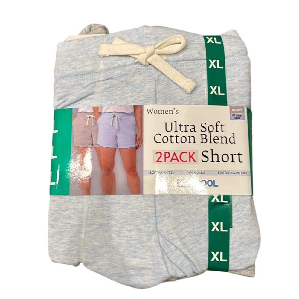 NWT 32 Degrees Cool Women's Ultra Soft cotton Blend 2 Pack Short Size XL